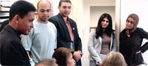 International students in a group setting