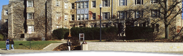 Student outside Campus Life Building