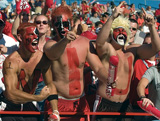 Cheering NIU fans