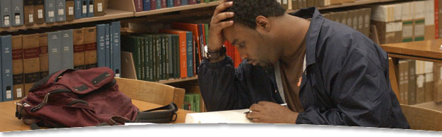Student studying