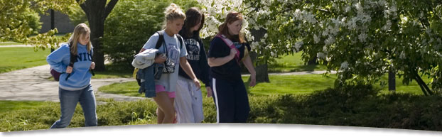 Students walking to class