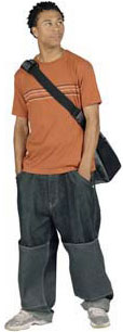 young male standing with bookpack