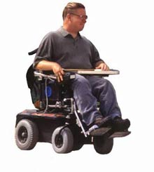 woman sitting in a wheelchair