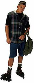 young male with rollerblades