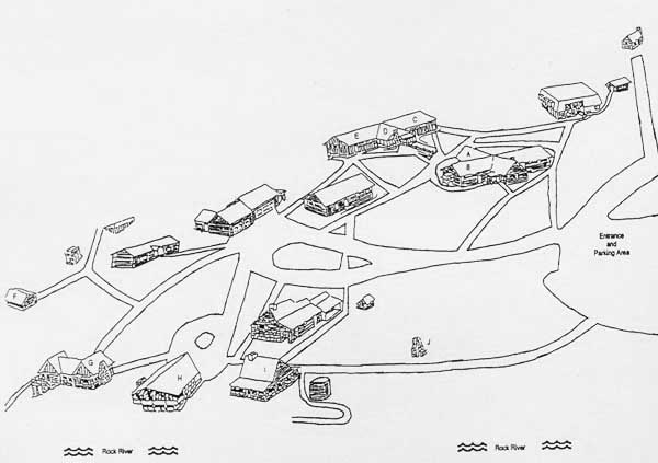 Sketch drawing of Lorado Taft Campus Map