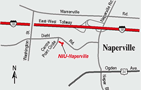 Map of NIU-Naperville location