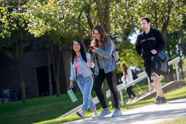 Students on campus