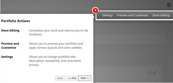 Portfolio tour, step 4