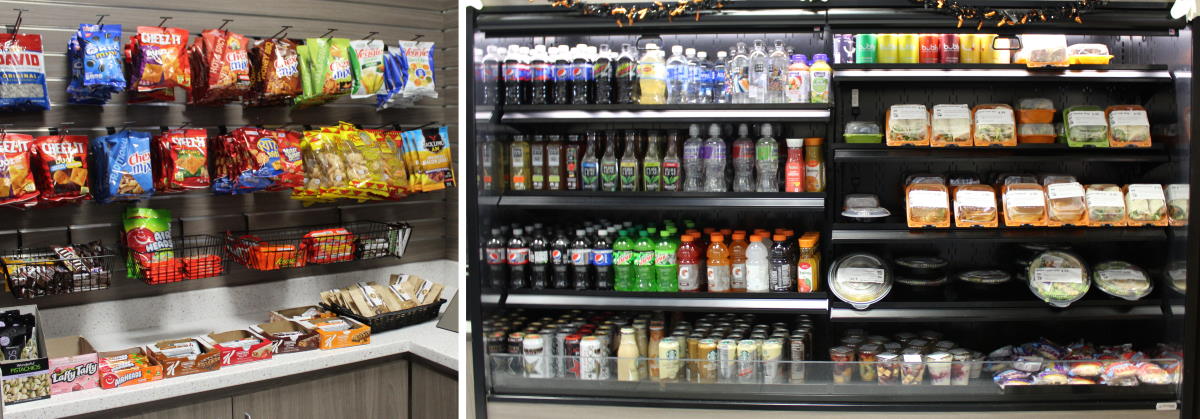 Beverages, chips and other items