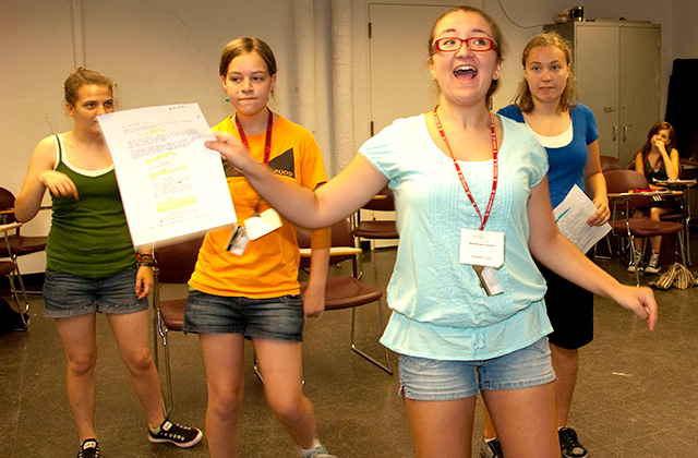 High School Students in Workshop