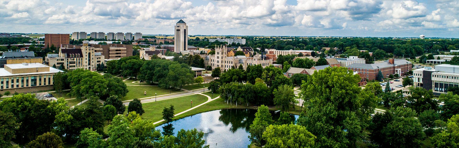 aerial view of campus