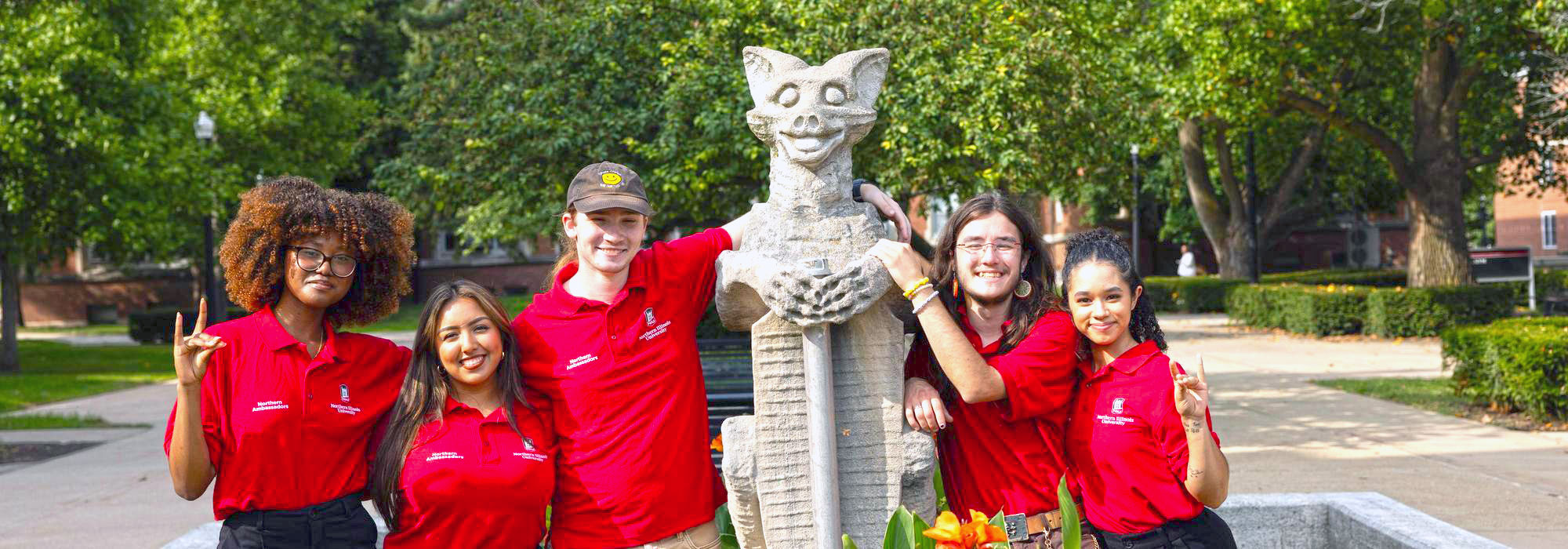 Students on NIU's campus