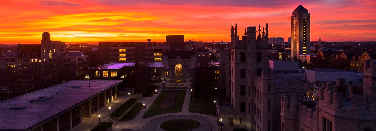 Campus during sunset