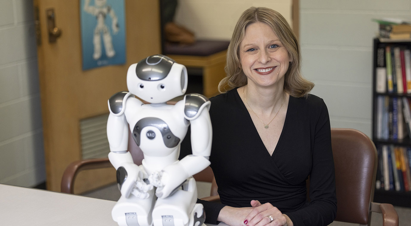 Andrea Guzman with robot