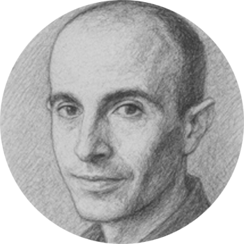 Yuval Noah Harari pencil sketch photo