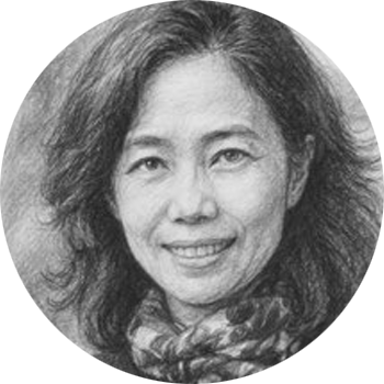 Fei-Fei Li pencil sketch photo
