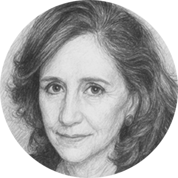Sherry Turkle pencil sketch photo