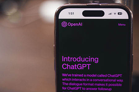 mobile phone displaying ChatGPT