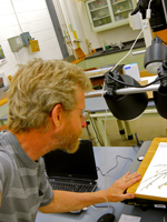 Photo of Melvin Duvall in herbarium