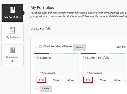 an example of a portfolio