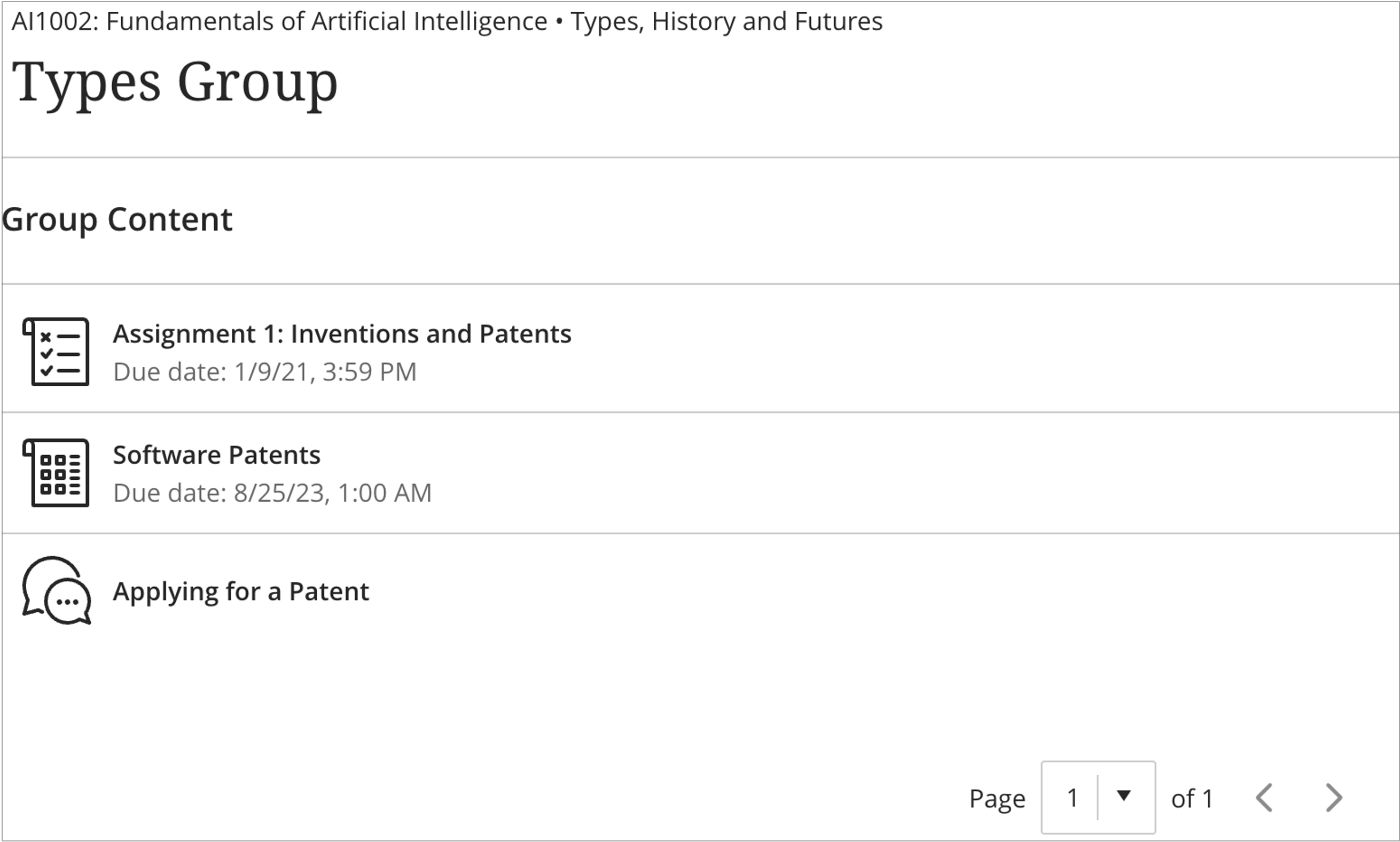 screenshot of the first version of Group Spaces for Ultra Course View