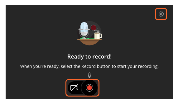 screenshot of the audio and video feedback recording tool