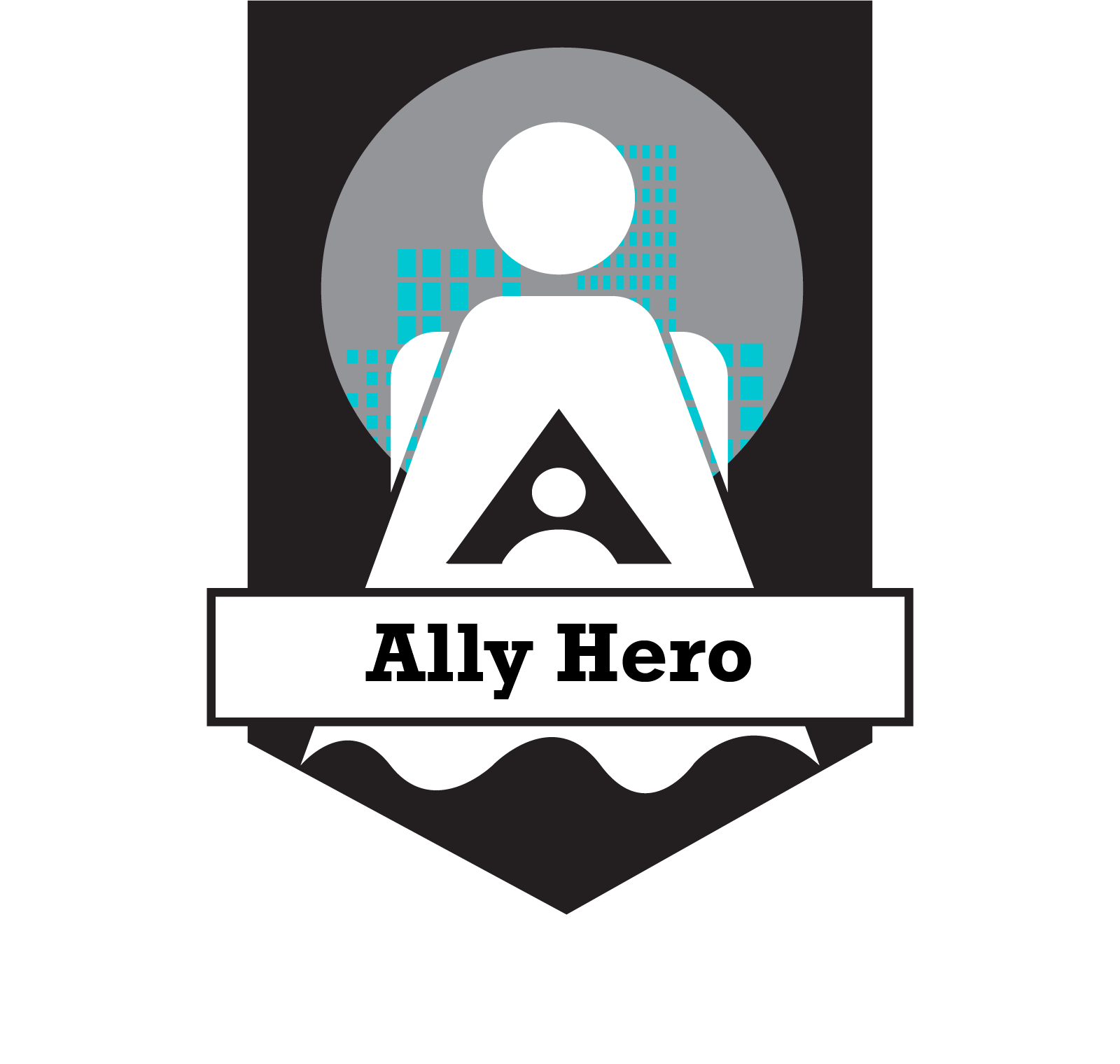Ally Hero badge includes an icon of a caped super hero with the Ally logo on the cape