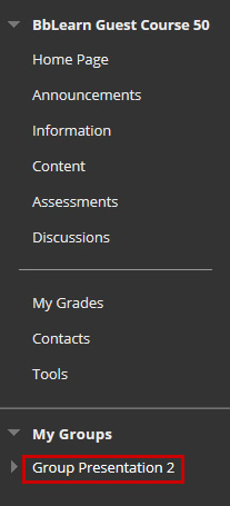 Image of how to access student groups