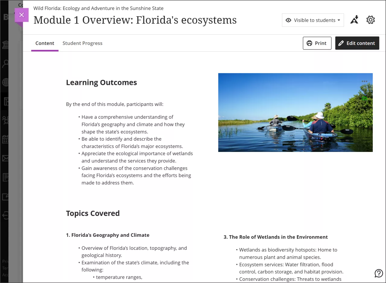 screenshot of an Ultra document that includes text and an image in two columns