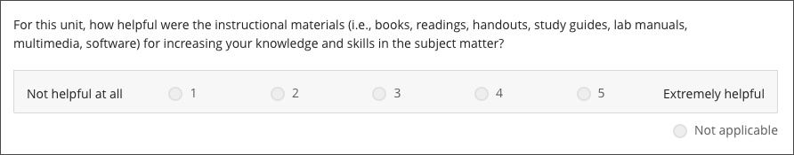 screenshot of a Likert question in Ultra Course View