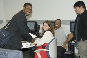 students in computer lab