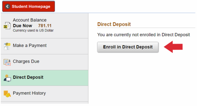 enroll in direct deposit