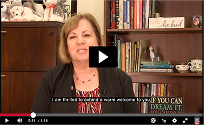screenshot of a welcome video from the orientation