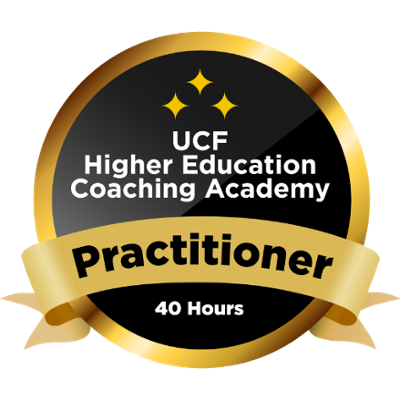 UCF Higher Education Coaching Academy Practitioner 40 Hours badge