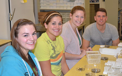 Photo of undergraduate students in the lab