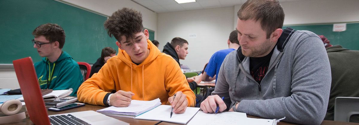 Students in the Math Assistance Center