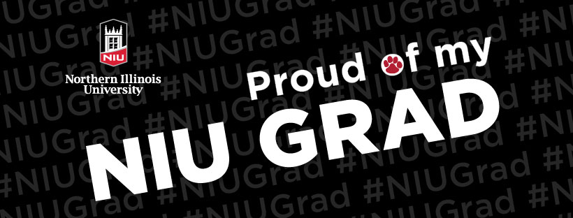 Proud NIU Grad Parent - Black for Facebook cover
