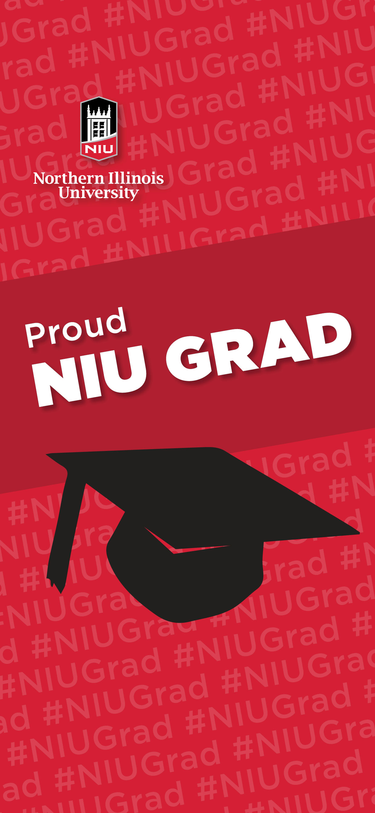 Proud NIU Grad - Red iPhone background