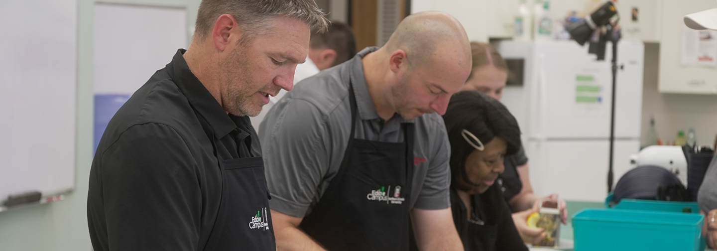 team building - people cooking