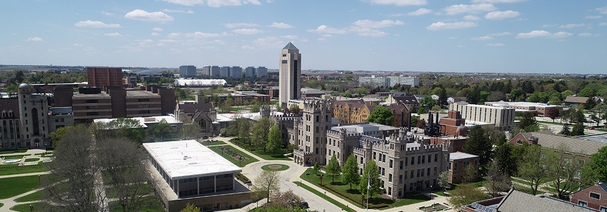 aerial view of DeKalb campus