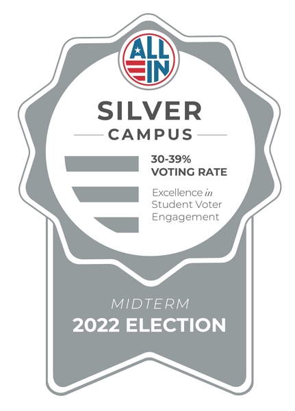 ALL IN Campus Democracy Challenge 2022 Silver Seal