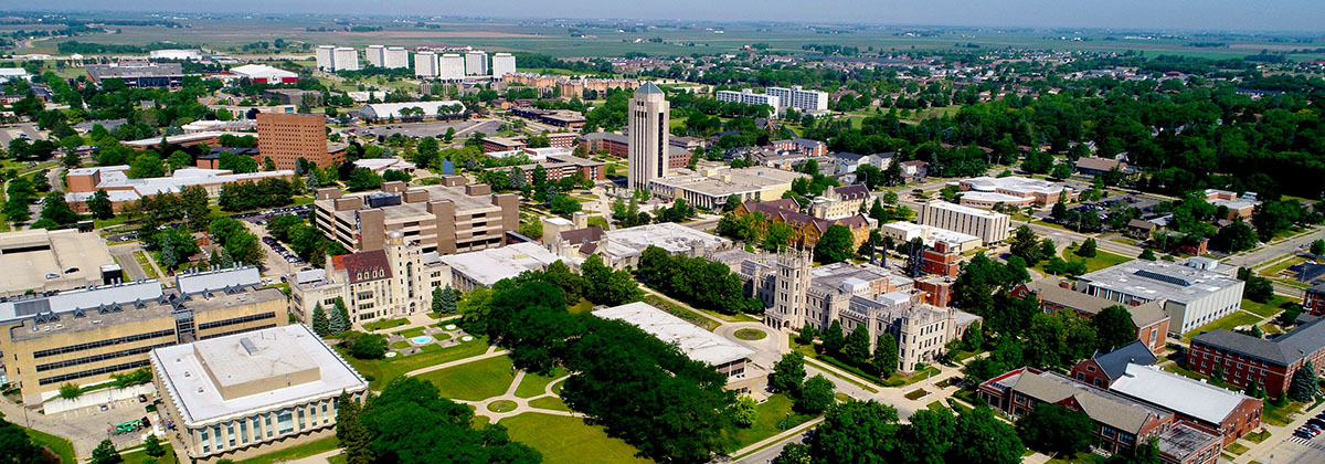 aerial view of campus