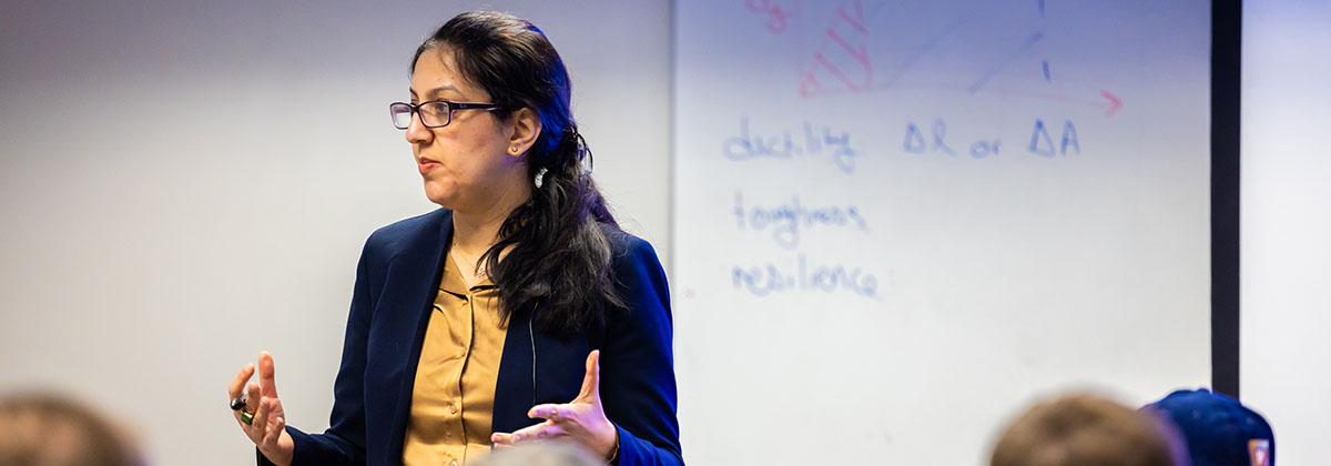 faculty member teaching students