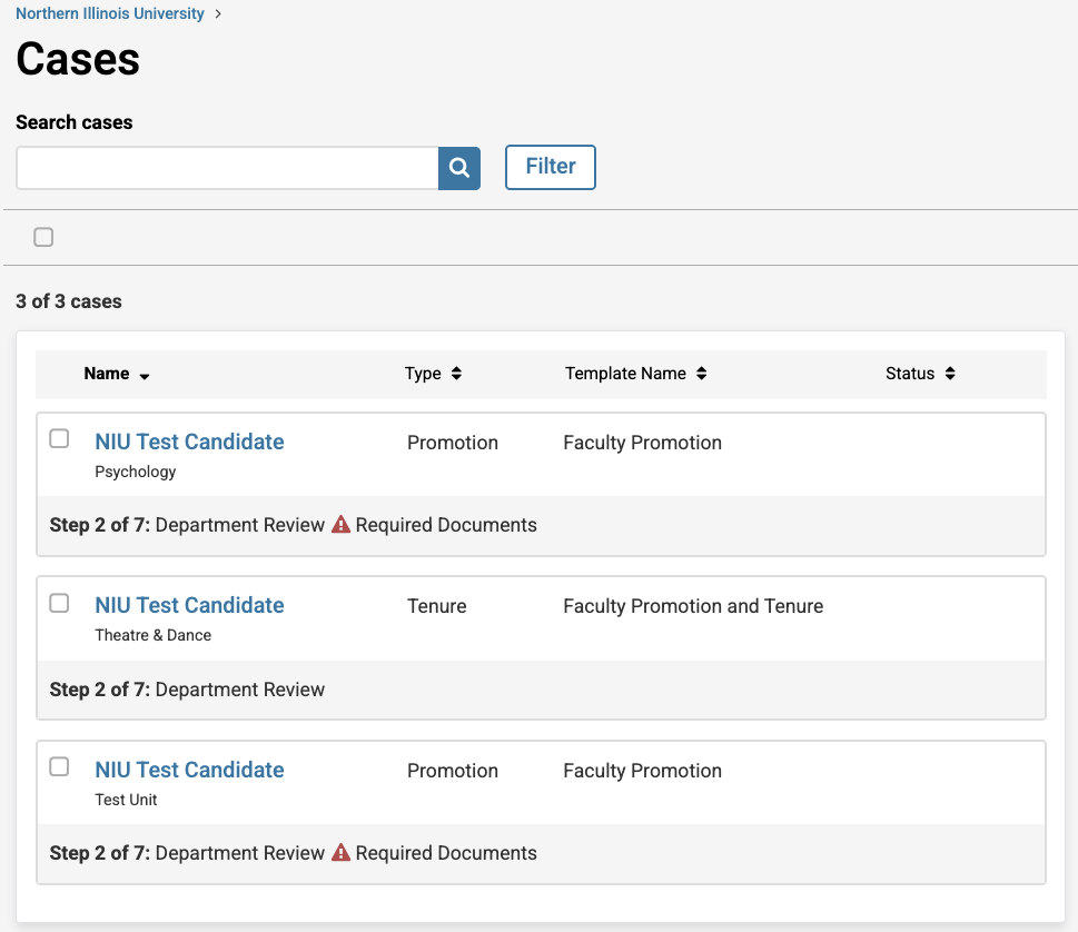assigned cases shown under the Cases tab