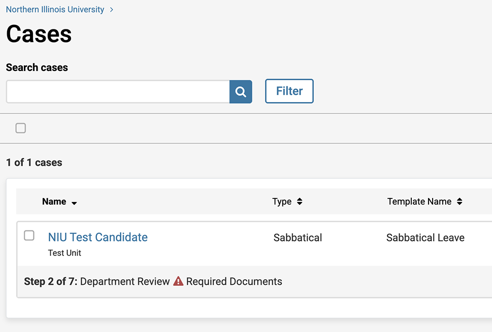 assigned cases shown under the Cases tab