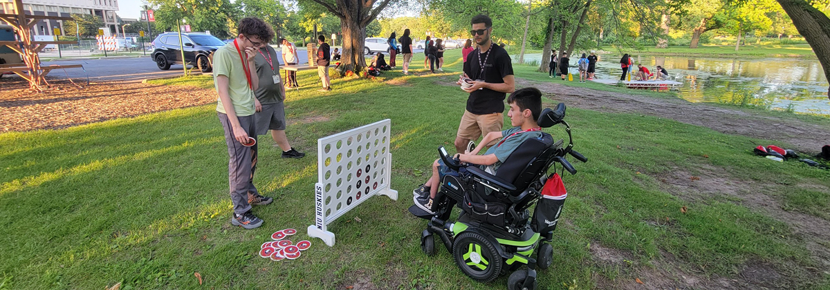 Associate Professor of Rehabilitation Counseling Bryan Dallas partnered with NIU STEAM to create Huskies BELONG — a college prep program that welcomes college-bound high school students with disabilities to NIU’s campus.
