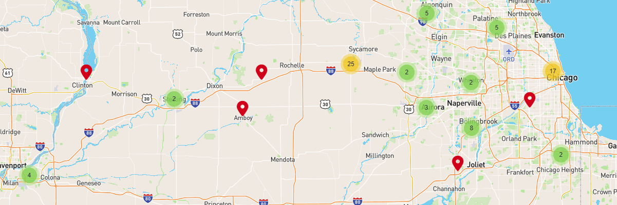 NIU Partnership Map
