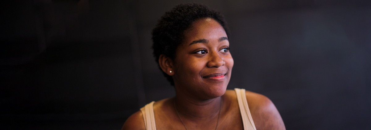 smiling high school student