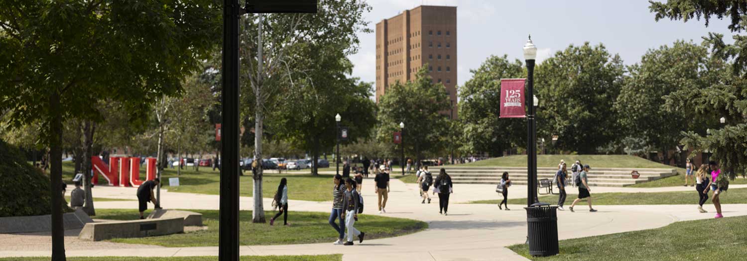 Arial view of NIU campus