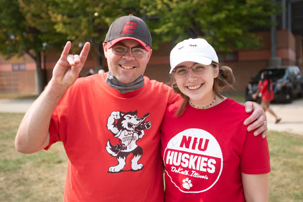 Mark and Darby McGown tailgating at football game